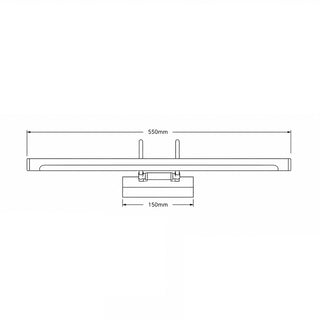 Lampada a led da specchio 15 watt tecnologia CCT con switch