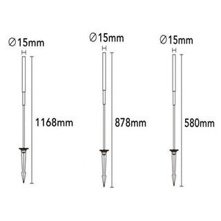Lampada giardino picchetto LED 24V 0.5W luce 4000K IP65 60 90 120 cm