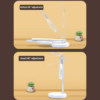 Lampada da scrivania touch a led con porta penna orologio dimmerabile