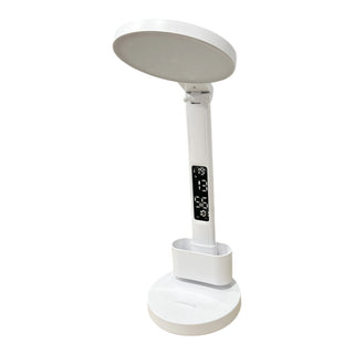 Lampada da scrivania touch a led con porta penna orologio dimmerabile