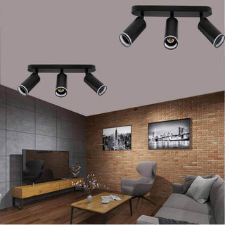 Plafoniera orientabile da soffitto o parete 3 diffusore attacco GU10