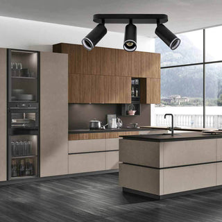 Plafoniera orientabile da soffitto o parete 3 diffusore attacco GU10