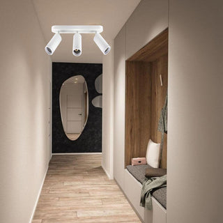 Plafoniera orientabile da soffitto o parete 3 diffusore attacco GU10