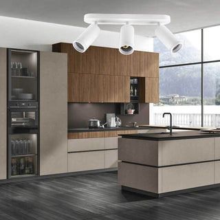 Plafoniera orientabile da soffitto o parete 3 diffusore attacco GU10