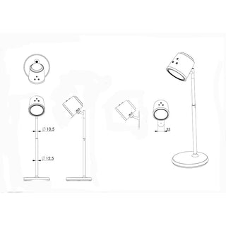 Lampada 2IN1 scrivania  applique a led 6W  touch 2 riflettore CCT