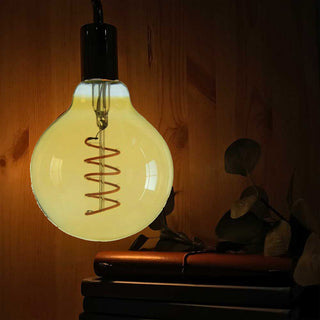Lampadina led E27 globo 4 watt filamento torciglione luce calda 2500k