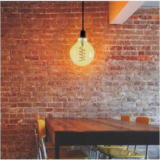 Lampadina led E27 globo 4 watt filamento torciglione luce calda 2500k