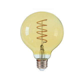 Lampadina led E27 globo 4 watt filamento torciglione luce calda 2500k