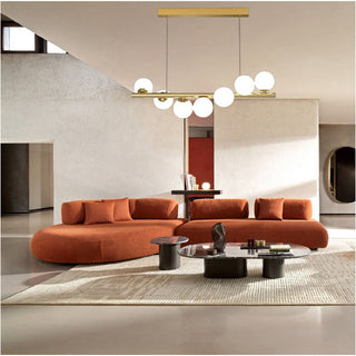 Lampadario sospensione bronzo con 7 sfere lampada da soffitto attacco G9