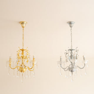 Lampadario con portalampada a candelabro 5 bracci lampada retrò E14