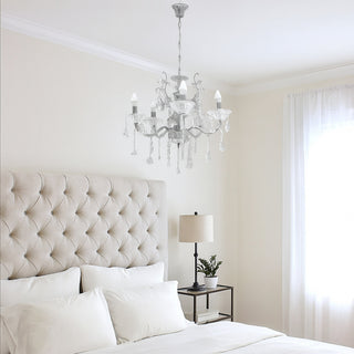 Lampadario con portalampada a candelabro 5 bracci lampada retrò E14