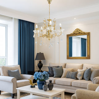 Lampadario con portalampada a candelabro 5 bracci lampada retrò E14