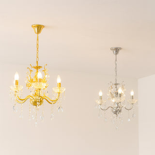 Lampadario con portalampada a candelabro 5 bracci lampada retrò E14