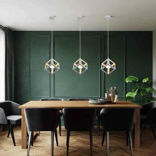 Lampadario da soffitto a sospensione 3d stile geometrico forma E27