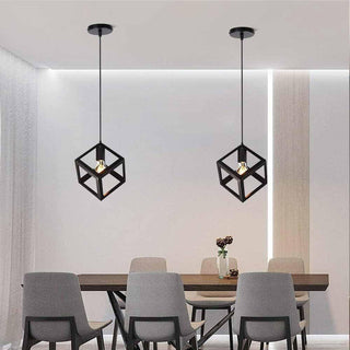 Lampadario da soffitto a sospensione 3d stile geometrico forma E27