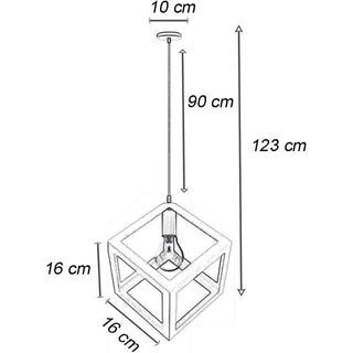 Lampadario da soffitto a sospensione 3d stile geometrico forma E27