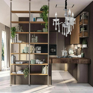 Lampadario 3 bracci con sfere cristalli pendenti E14 oro argento