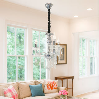 Lampadario 3 bracci con sfere cristalli pendenti E14 oro argento