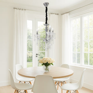 Lampadario 3 bracci con sfere cristalli pendenti E14 oro argento