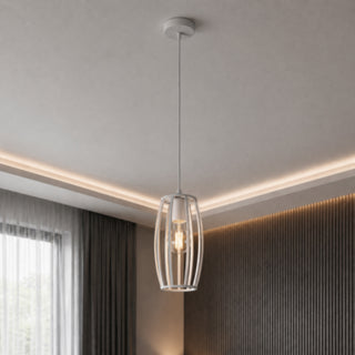 Lampadario da soffitto a sospensione 3d stile geometrico ovale E27