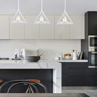 Lampadario da soffitto a sospensione 3d stile geometrico forma E27