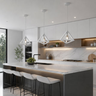 Lampadario da soffitto a sospensione 3d stile geometrico triangolo E27