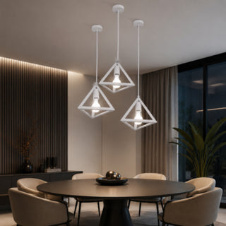 Lampadario da soffitto a sospensione 3d stile geometrico triangolo E27