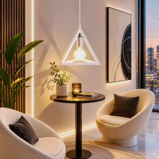 Lampadario da soffitto a sospensione 3d stile geometrico triangolo E27
