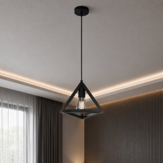 Lampadario da soffitto a sospensione 3d stile geometrico triangolo E27
