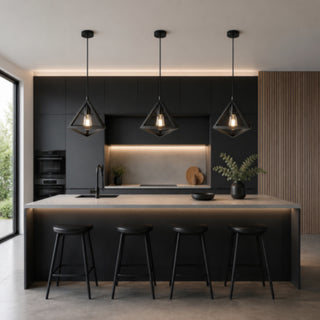 Lampadario da soffitto a sospensione 3d stile geometrico triangolo E27