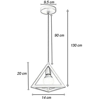 Lampadario da soffitto a sospensione 3d stile geometrico forma E27