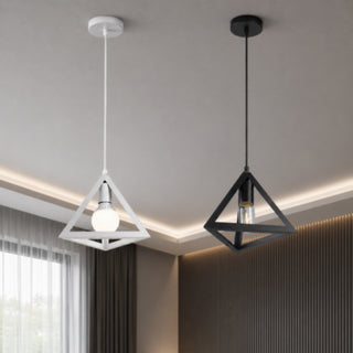 Lampadario da soffitto a sospensione 3d stile geometrico triangolo E27