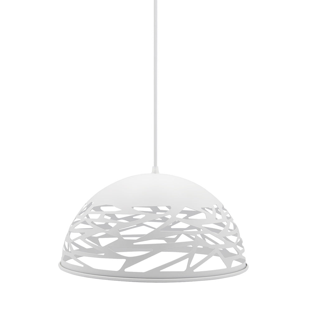 Lampadario a sospensione con paralume in metallo traforato design contemporaneo moderno lampada da soffitto attacco E27