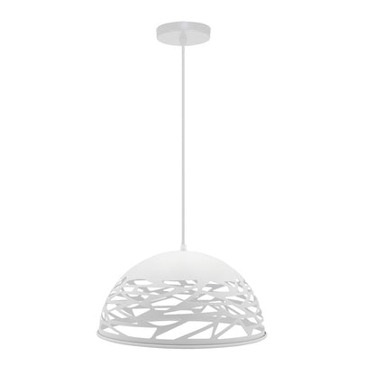 Lampadario a sospensione con paralume in metallo traforato design contemporaneo moderno lampada da soffitto attacco E27