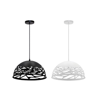 Lampadario a sospensione in metallo traforato contemporaneo E27