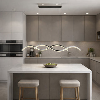Lampadario moderno a led a sospensione 25 watt  lampada twist argento