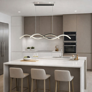 Lampadario moderno a led a sospensione 25 watt  lampada twist argento