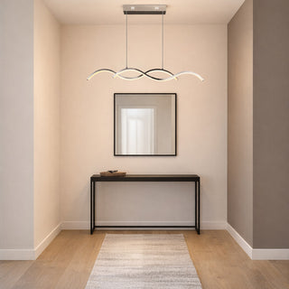 Lampadario moderno a led a sospensione 25 watt  lampada twist argento