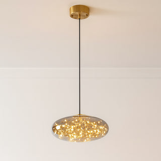 Lampadario a led in vetro 10 watt a cupola effetto cielo stellato
