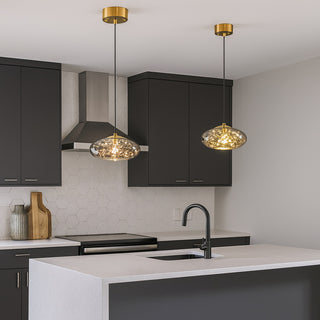 Lampadario a led in vetro 10 watt a cupola effetto cielo stellato