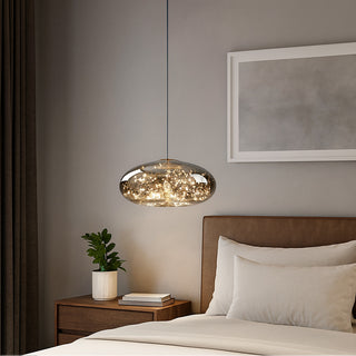 Lampadario a led in vetro 10 watt a cupola effetto cielo stellato