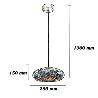 Lampadario a led in vetro 10 watt a cupola effetto cielo stellato