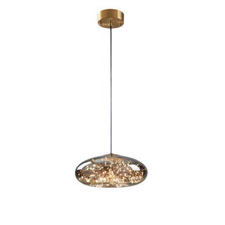 Lampadario a led in vetro 10 watt a cupola effetto cielo stellato