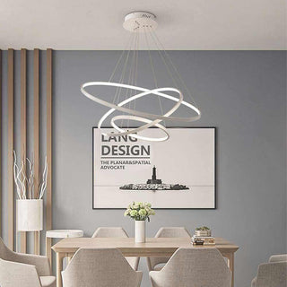 Lampadario led 51 watt forma di pianeta bianco 3 colorazione di luce