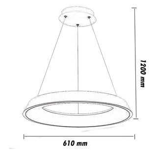 Lampadari a led 43 watt tre colorazioni di luce lampada ultra moderno