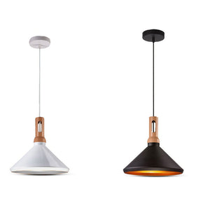 Lampadario stile industriale lampada pendente nero bianco attacco E27
