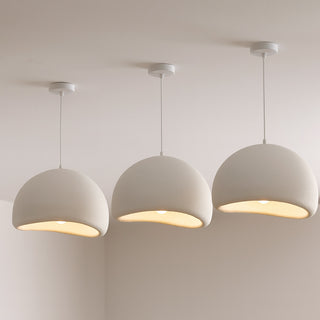 Lampadario effetto pietra bianco Ø40 Ø50 e Ø60 cm portalampada E27