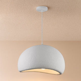 Lampadario effetto pietra bianco Ø40 Ø50 e Ø60 cm portalampada E27