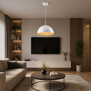 Lampadario contemporaneo in metallo pendente con attacco E27