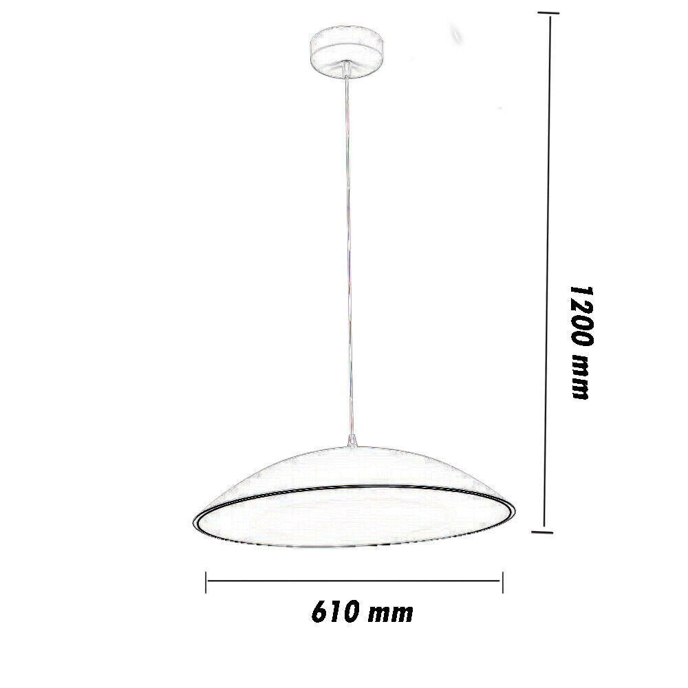 Lampadario a led a sospensione 46 watt 3 colorazione di luce dimmerabile con telecomando lampada da cucina soggiorno